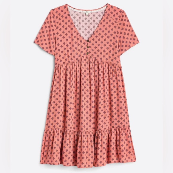 Mason & Belle | Ivy Tiered Dress with Pockets | Coral | Medium - Picture 7 of 11